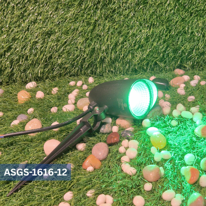 AriGlow Outdoor 12W Spike light green light