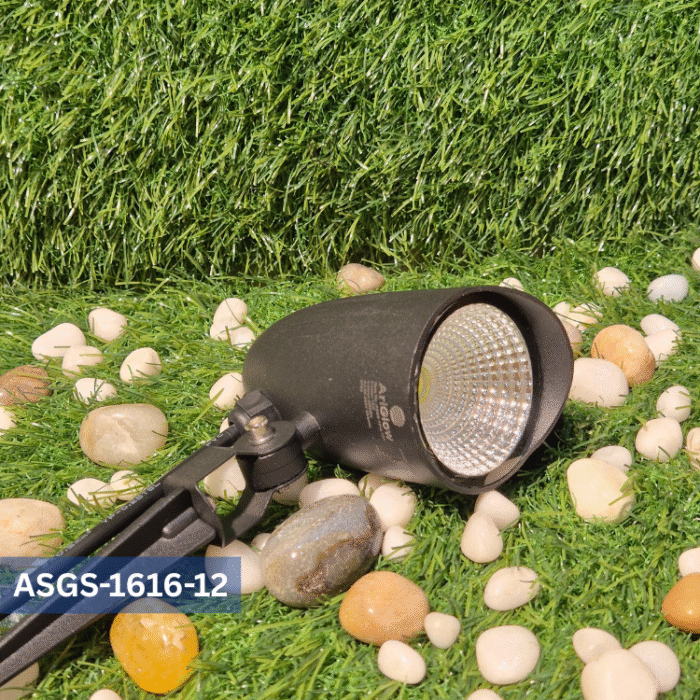 AriGlow Outdoor 12W Spike light black body