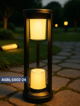 Bollard Garden Light - 2way light black body