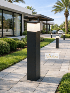 AriGlow Energy Efficient 600mm LED Bollard Light for Resort, Hotel & Garden Projects - Outdoor Landscape Modern Bollard Light Designs In India